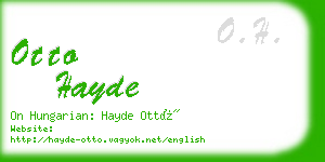 otto hayde business card